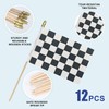 HSQCEZ 12Pcs Small Checkered Black and White Racing Flags on