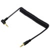 jasavdio 2.5mm Coiled Audio Cable 2.5mm Spring Angled Male to