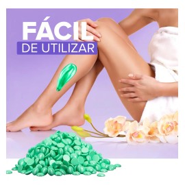 8 Cera Española Perla Rosa Lavanda Aloe Depilación Sin Tiras