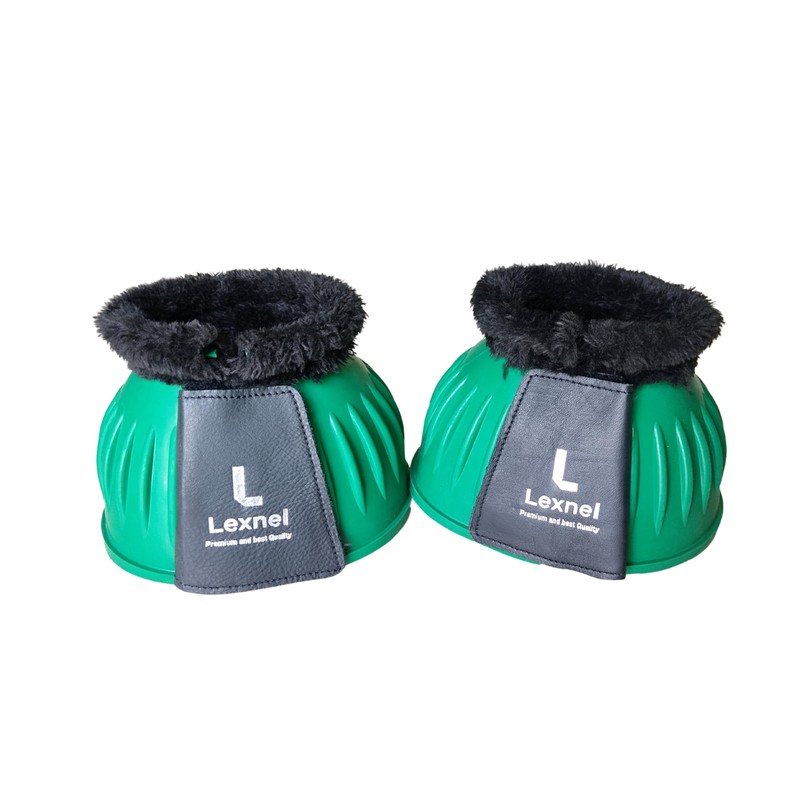 LEXNEL Rubber Horse Bell Boots – Durable Overreach Protection &