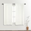 KOUFALL Bathroom Curtains Window Short,54 Inch Length Ivory Off White