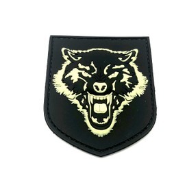 Howling Wolf Airsoft Velcro Patch PVC Velcro Badge (Glow in the Dark)