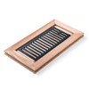 White Oak Hardwood Flush Mount Floor Register, 4X10 Inch, with
