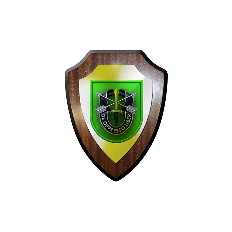 #9735 Coat of Arms Shield Green Berets 2 De Oppresso