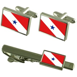 Pará Flag Cuff Links Ties Matching Same Fabric Box Set