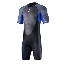 Synergy Men's Sequent Shorty Multisport Wetsuit (Medium, Black/Blue)