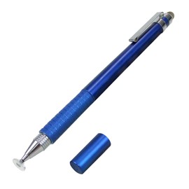Artec 91766 2-Way Stylus Pen (Conductive Type), Metallic Fiber/Disc Type, Blue