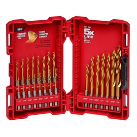 for Milwaukee Shockwave Impact Duty Red Helix 48-89-4631 Titanium Drill Bit Set 23Pc L 11 x W 9.4 x H 1.7 inches