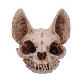 Nemesis Now Bastet's Secret Cat Skull Figurine Ornament, Natural Bone Colour, One Size