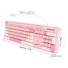 104 Keys Wired Keyboard 3 Colors Cute Gaming Keyboard USB