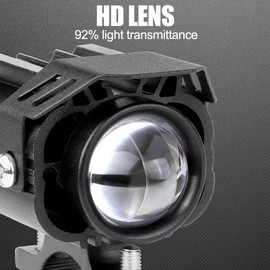 Motorcycle LED Driving Fog Lights Kit, 3600LM High Low Beam White Yellow Auxiliary Pod Lights Spotlight with Play & Plug Harness for Motorcycle Dirt Bike ATV UTV