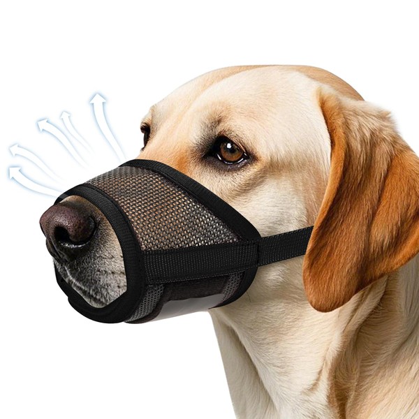 Dog Muzzle, Soft Air Mesh Muzzle for Small, Medium &