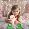 FAMIDUO Pink Penguin Night Light,Food Grade Soft Silicone Nursery Nightlight