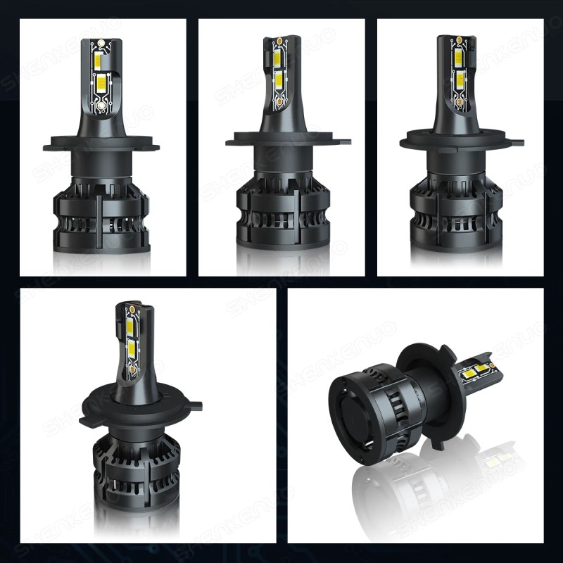 SHENKENUO 4pc LED Headlight High Low Fog Light Bulbs Combo