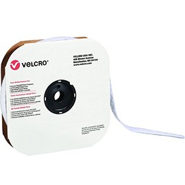 Box VELCRO® Tape (191033) Individual Strips, Hook, 1" x 75', White (1 Per Case) for Home & Office