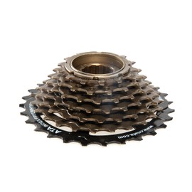 BALINGE ATA 7 Speed Freewheel, 14-28T Screw On Multiple Freewheel Threaded Type Freehub Cycling Replacement Part，Black&Brown