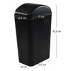 Ponpong 14 L Plastic Swing Top Trash Bin, Slim Plastic