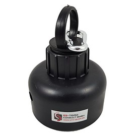 UvV 1 x Flex Post, Flexipollard Cap with Screw Eye Barrier Chain Cap with Eyelet and Carabiner (Set of 1)