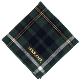 New Yorker 32606017 Handkerchief Men's Towel Handkerchief, Dark Green [B]
