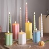 Girimax Pink Flameless Pillar Candles with Remote, Flickering LED Wax