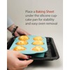 Bake Choice Silicon Muffin Pan-3-pack includes 100 Natural Cupcake Liners,