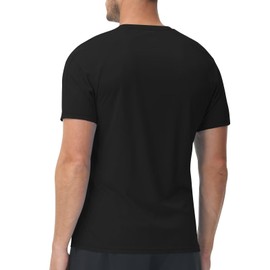 MoFiz UV Shirt Men's Water Swimming Shirt Swimming T-Shirt for Surfing Quick Drying Rash Guard Hiking Functional Shirt, black, 3 XL