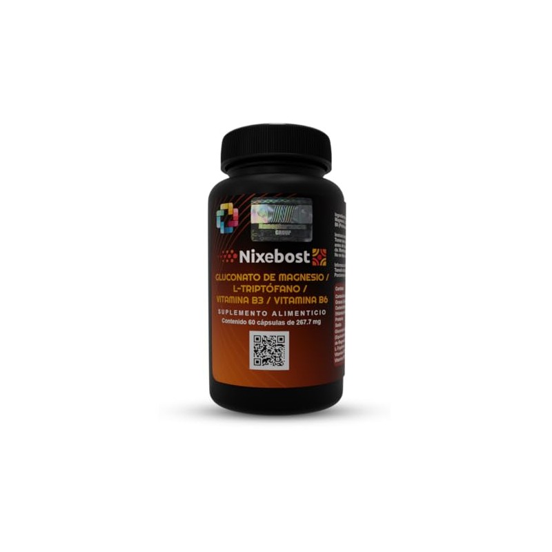 GLUCONATO DE MAGNESIO/L-TRIPTOFANO/VITAMINA B3 VITAMINA B6 CON NANOTECNOLOGIA APLICADA NIXEBOST