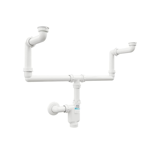 Aqua Bagno Space-Saving Siphon Washbasin – Furniture Siphon – Space-Saving