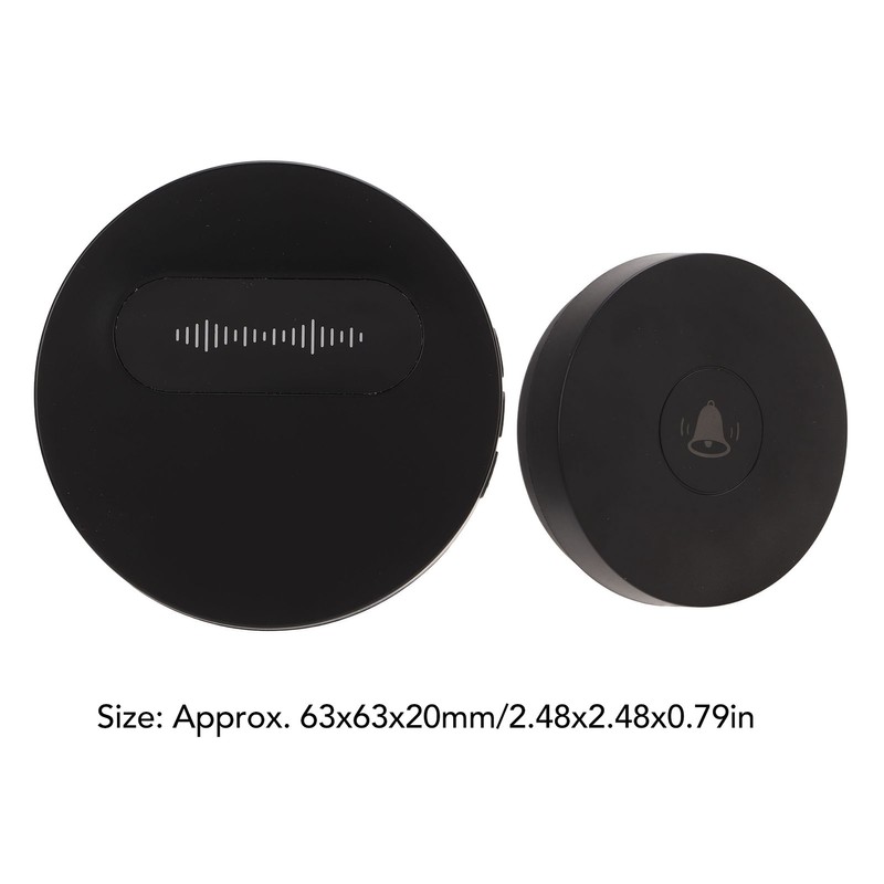 Self Generating Wireless Doorbell IP44 Waterproof 58 Ringtones 2 Transmitters