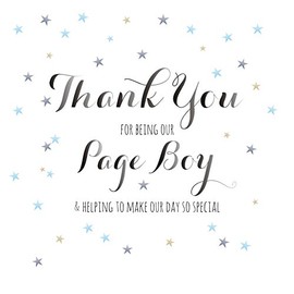 Claire Giles Quill "Thank You for Being Our Page Boy" Wedding Card
