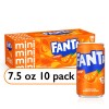 Fanta Orange Fruit Mini Soda, 7.5 fl oz, 10 Pack