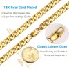 Prosteel Golden Chain Men Necklace Cuban Gold Chunky Ice Chain