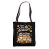 Tis The Season Siamese Cat Fall Autumn Pumpkin Tote Bag