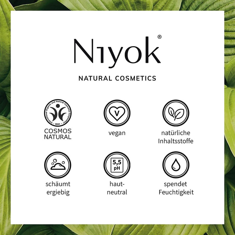 Niyok® 2-in-1 solid shower and care, solid shower gel without