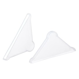sourcing map PP Corner Protector Triangle 37x4mm for Ceramic, Glass, Metal Sheets White Pack of 30