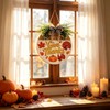 12 Inch Thanksgiving Wooden Wreath Sign, Give Thanks Front Door