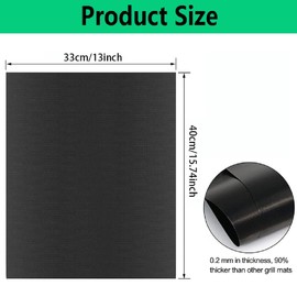 BBQ Grill Mat, Baking Paper, Reusable, Grill Mat for Gas Grill, 4 Pieces, 33 x 40 cm, Non-Stick Grill Mats, Teflon Grill Mat, Permanent Baking Foil for Oven, Non-Stick Baking Mat, Grill Accessories