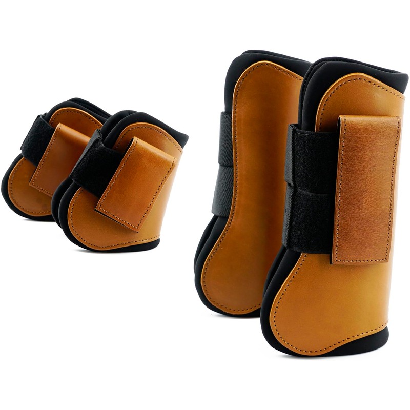 QMYBROW Horse Tendon Brushing Boots Open Front & Fetlock Boot