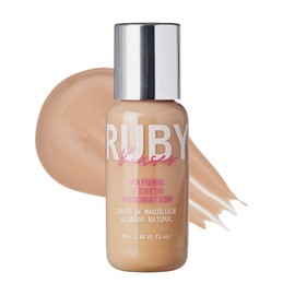 Ruby Kisses Liquid Foundation Medium Coverage, Lightweight, Natural Finish, Face Makeup for All Skin Type, Korean Makeup (Natural Buff)