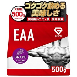 Glong EAA supplement 500g amino acid, 8 types of essential amino acids, grape flavor, GronG, 1 piece, 1g / 글롱 EAA 사프리 500g 아미노산 필수 아미노산 8종류 배합 포도 맛 GronG, 1개, 1g