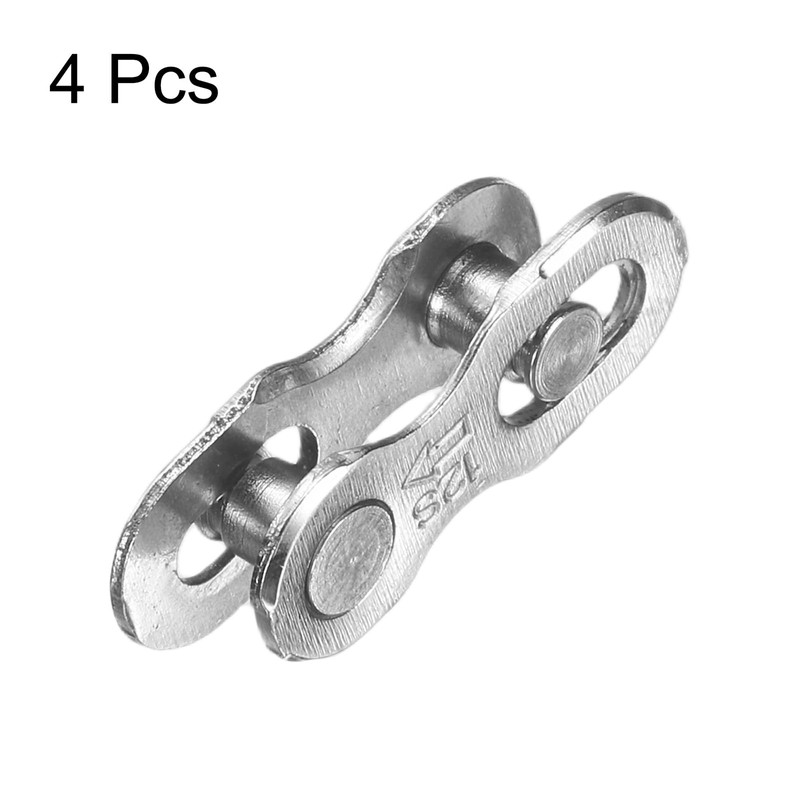 sourcing map 4pcs Bicycle Missing Link 12 Speed Reusable Steel