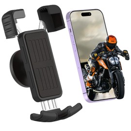 ULIBERMAGNET Motorcycle Magnetic Phone Mount,Heavy Duty Adjustable Magnetic Cell Phone Holder with Security Lock,Anti Shake 360° Rotation,Compatible with Motorcycles,ATV,UTV,Golf Cart,Car,Cruises