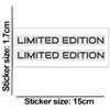 Biomar Labs® 2 x PVC Vinyl Car Stickers Helmet Black