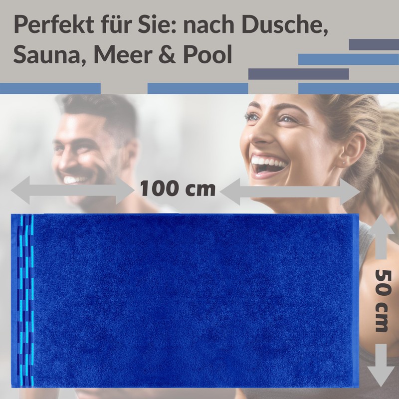 Lashuma Towel Set 50 x 100 cm Blue - Aquamarine,