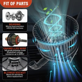 AC Heater Blower Motor with Fan Fit for Nissan Frontier 00-04,Nissan Sentra 00-04,Nissan Xterra 00-04,Subaru Forester 98-00,Subaru Impreza 97-01,Replacement for OE# 72240FA020, 272205M000, 272278B401