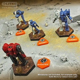 LITKO Multi-Target Token Set Compatible with Battletech | Compatible with Battletech | Alpha Strike | Battleforce | 20 Pack