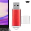 USB Flash Drive Transparent Cover Red Portable Storage Memory Stick