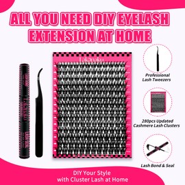 LAKA False Eyelashes 24D-A06Kit Pink