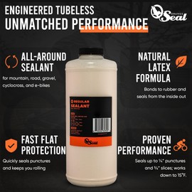 Orange Seal - Regular Formula Tubeless Bike Tire Sealant | Fast Sealing, up to 1/4" Puncture | for MTB, Road, CX and Gravel Bicycle Tires | 32oz Refill