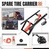 KUAFU Semi-Truck Spare Tire Carrier with Ratchet Strap Chain Truck